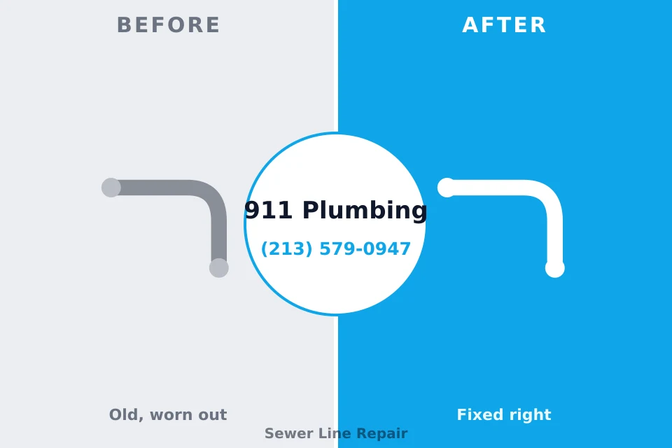 Before and after: plumbing company Sumrall, MS